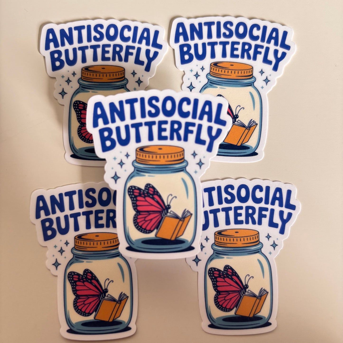 ANTISOCIAL BUTTERFLY (Die Cut Sticker)