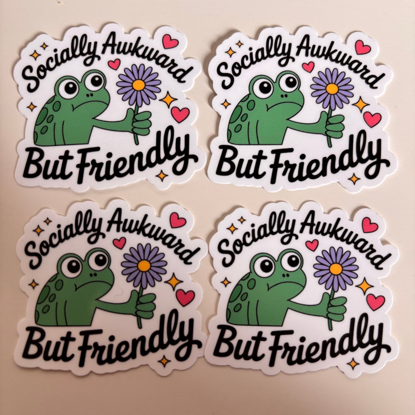 AWKWARD BUT FRIENDLY (Die Cut Sticker)