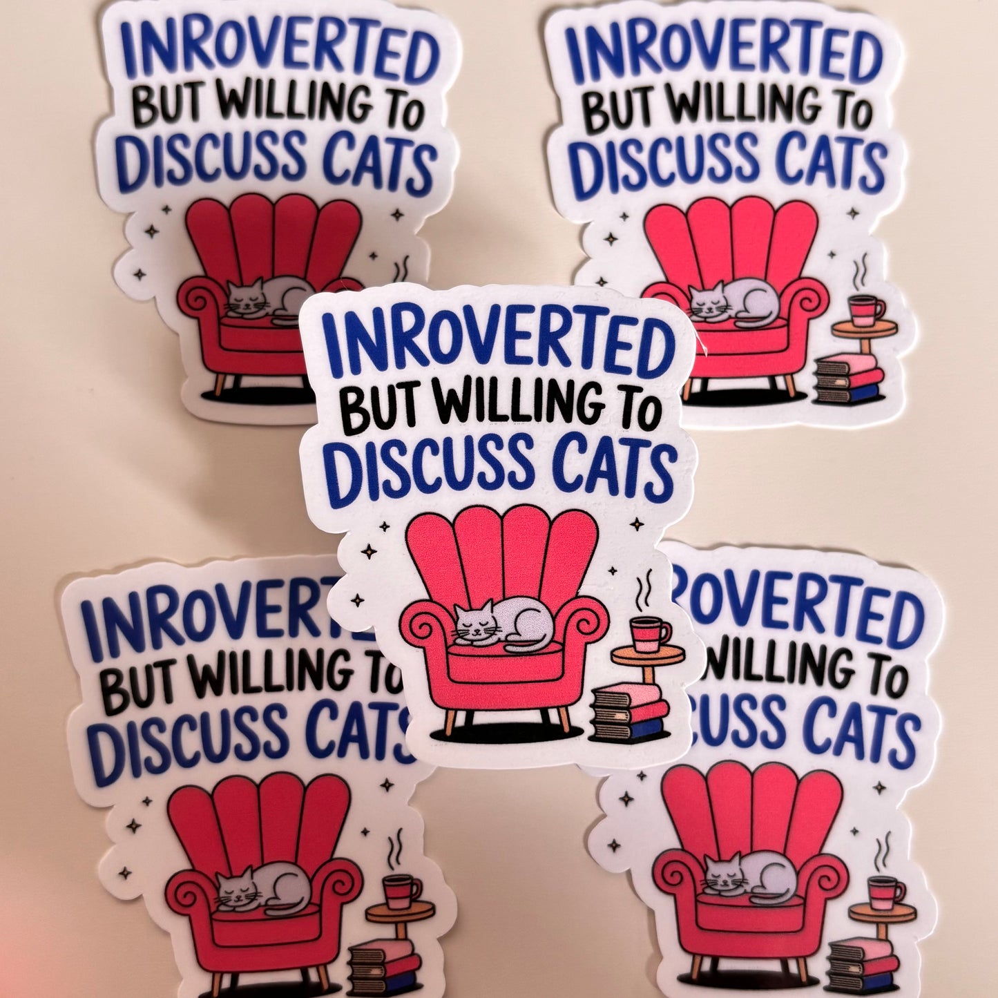 INTROVERTED CATS (Die Cut Sticker)