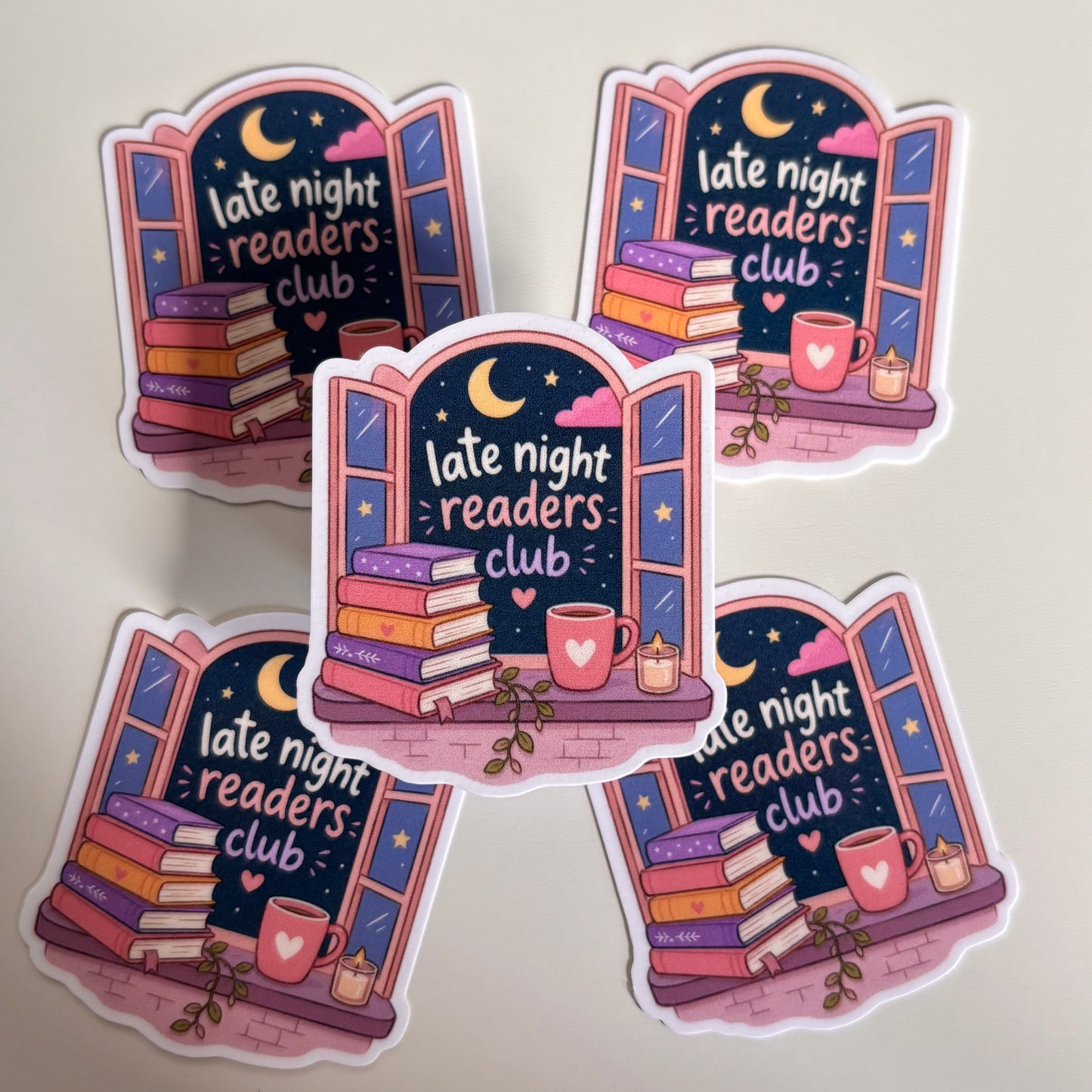 LATE NIGHT READERS (Die Cut Sticker)