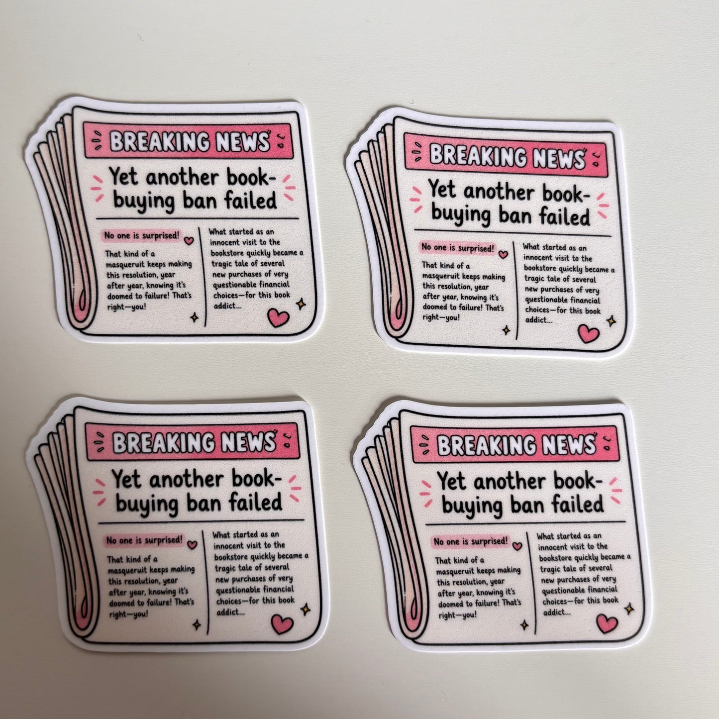 BOOK BUYING BAN FAILED (Die Cut Sticker)
