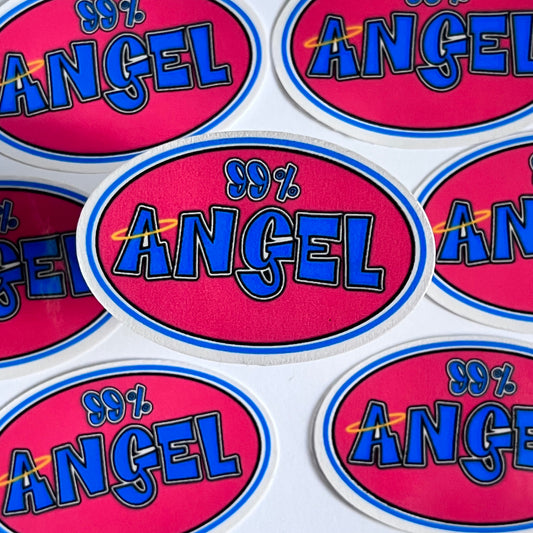 99% Angel die cut sticker