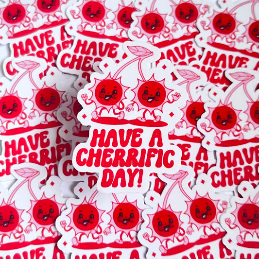 Have a cheerific day die cut sticker