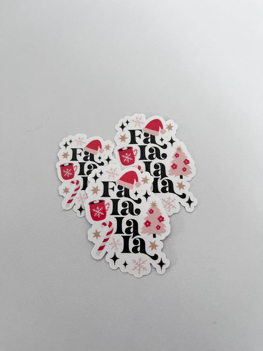 Fa la la Die cut sticker