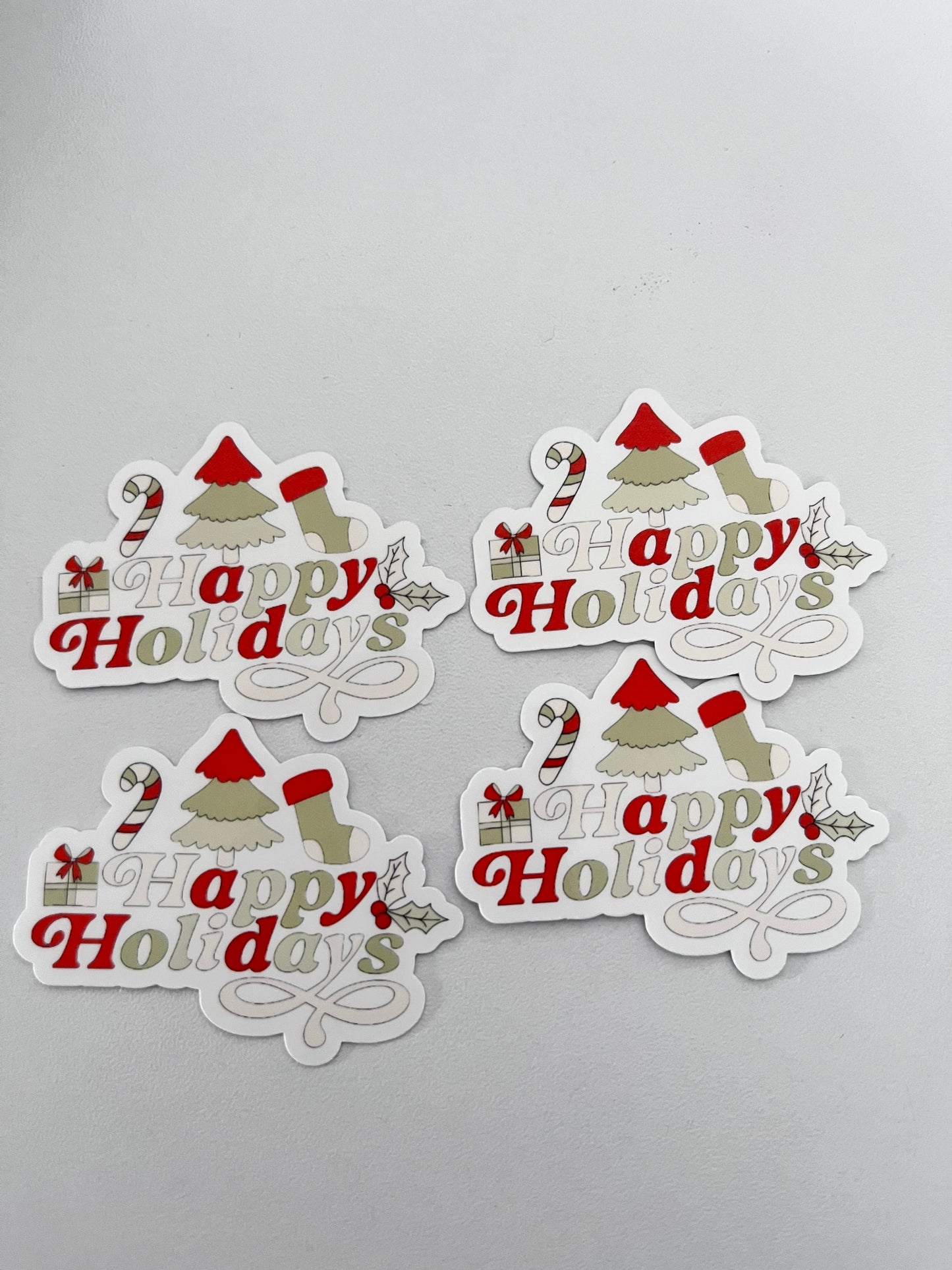 Happy Holidays Die cut sticker