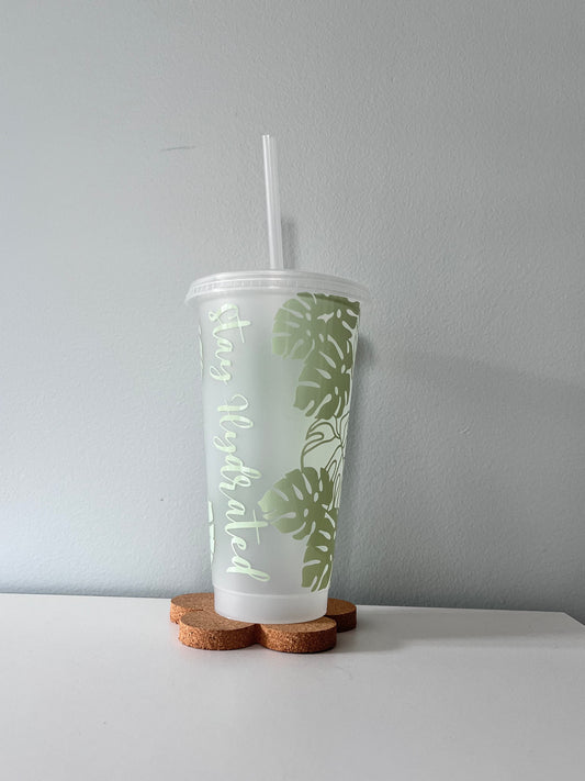 Stay Hydrated Monstera 24oz Tumbler