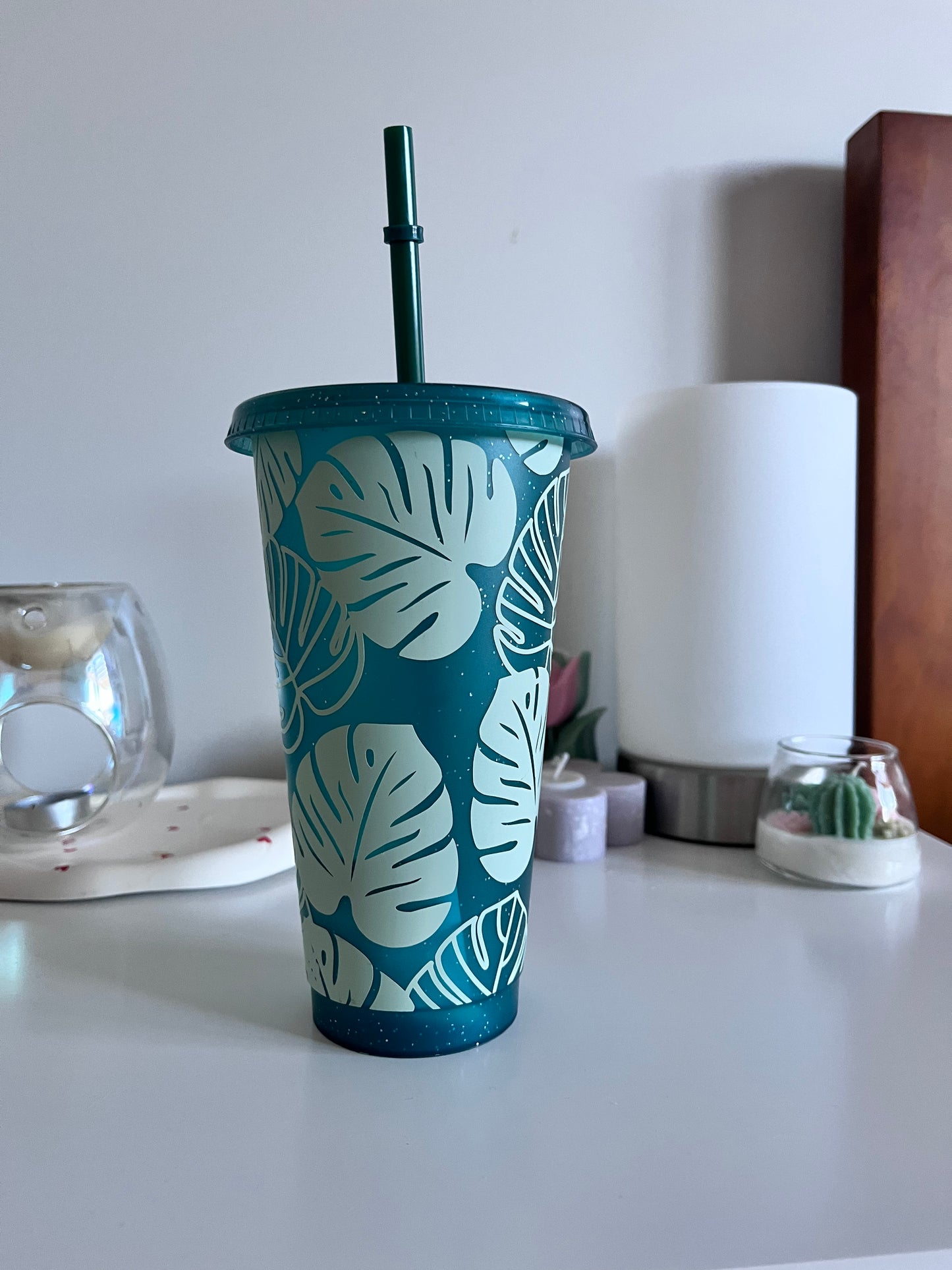 Green Monstera Tumbler