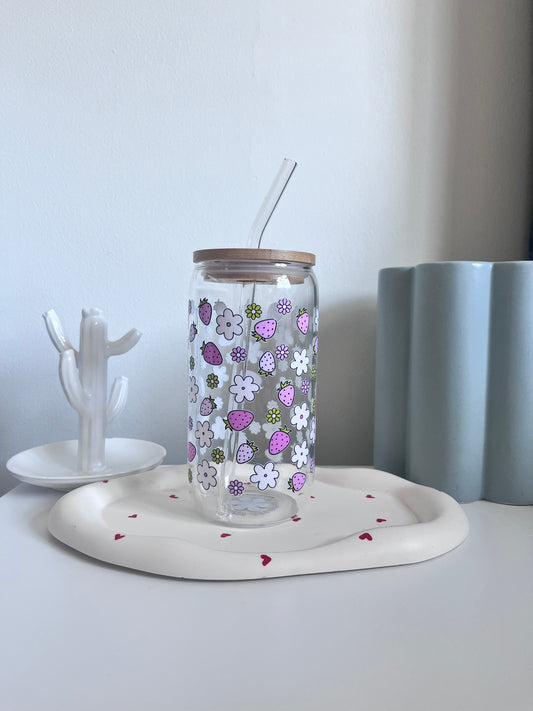 Strawberry Flowers Tumbler