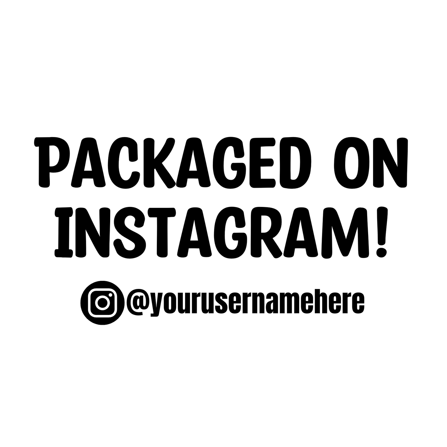 Packaged on instagram thermal sticker pack (bold)